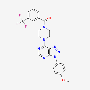 (4-(3-(4-methoxyphenyl)-3H-[1,2,3]triazolo[4,5-d]pyrimidin-7-yl)piperazin-1-yl)(3-(trifluoromethyl)phenyl)methanone