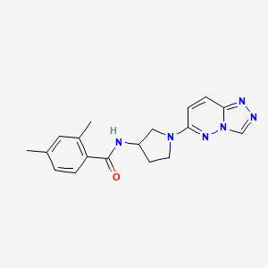 molecular formula C18H20N6O B2805420 N-(1-([1,2,4]triazolo[4,3-b]pyridazin-6-yl)pyrrolidin-3-yl)-2,4-dimethylbenzamide CAS No. 2034300-98-4
