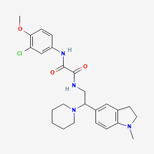 N1-(3-chloro-4-methoxyphenyl)-N2-(2-(1-methylindolin-5-yl)-2-(piperidin-1-yl)ethyl)oxalamide