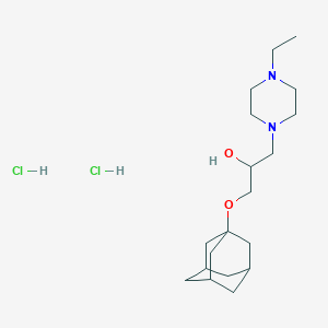 molecular formula C19H36Cl2N2O2 B2805425 1-((3s,5s,7s)-Adamantan-1-yloxy)-3-(4-ethylpiperazin-1-yl)propan-2-ol dihydrochloride CAS No. 1185453-14-8