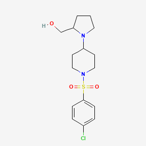 molecular formula C16H23ClN2O3S B2805431 (1-(1-((4-Chlorophenyl)sulfonyl)piperidin-4-yl)pyrrolidin-2-yl)methanol CAS No. 1797643-88-9