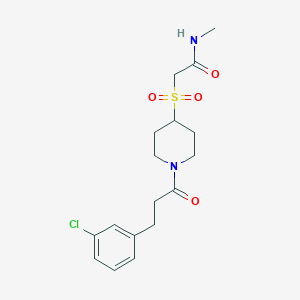 2-((1-(3-(3-chlorophenyl)propanoyl)piperidin-4-yl)sulfonyl)-N-methylacetamide