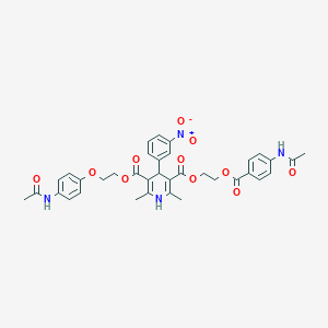 3-(2-{[4-(Acetylamino)benzoyl]oxy}ethyl) 5-{2-[4-(acetylamino)phenoxy]ethyl} 4-{3-nitrophenyl}-2,6-dimethyl-1,4-dihydro-3,5-pyridinedicarboxylate