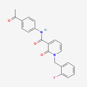 molecular formula C21H17FN2O3 B2805470 N-(4-acetylphenyl)-1-(2-fluorobenzyl)-2-oxo-1,2-dihydropyridine-3-carboxamide CAS No. 946254-60-0