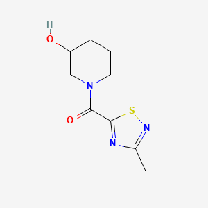 molecular formula C9H13N3O2S B2805471 (3-羟基哌啶-1-基)(3-甲基-1,2,4-噻二唑-5-基)甲酮 CAS No. 1448044-26-5