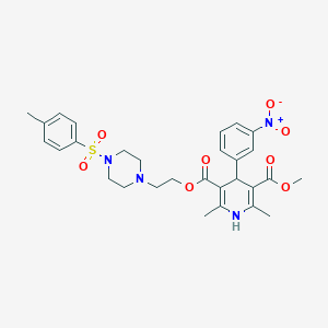3-Methyl 5-(2-{4-[(4-methylphenyl)sulfonyl]-1-piperazinyl}ethyl) 4-{3-nitrophenyl}-2,6-dimethyl-1,4-dihydro-3,5-pyridinedicarboxylate