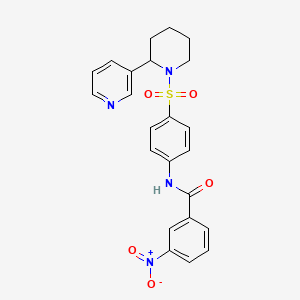 3-nitro-N-(4-{[2-(pyridin-3-yl)piperidin-1-yl]sulfonyl}phenyl)benzamide