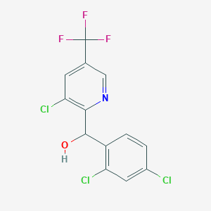 molecular formula C13H7Cl3F3NO B2805491 [3-氯-5-(三氟甲基)-2-吡啶基](2,4-二氯苯基)甲醇 CAS No. 303151-76-0