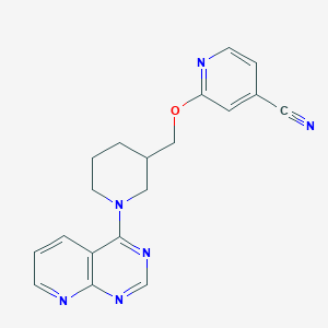 2-[(1-Pyrido[2,3-d]pyrimidin-4-ylpiperidin-3-yl)methoxy]pyridine-4-carbonitrile