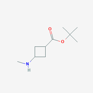 molecular formula C10H19NO2 B2805495 Tert-butyl 3-(methylamino)cyclobutane-1-carboxylate CAS No. 2136898-20-7