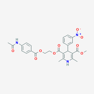 2-(4-Acetylaminobenzoyloxy)ethyl 2,6-dimethyl-5-methoxycarbonyl-4-(3-nitrophenyl)-1,4-dihydropyridine-3-carboxylate