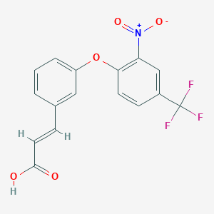 (E)-3-[3-[2-nitro-4-(trifluoromethyl)phenoxy]phenyl]prop-2-enoic acid