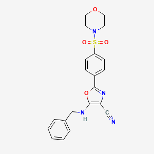 5-(Benzylamino)-2-(4-(morpholinosulfonyl)phenyl)oxazole-4-carbonitrile