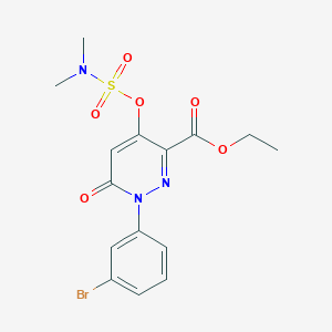 ethyl 1-(3-bromophenyl)-4-((N,N-dimethylsulfamoyl)oxy)-6-oxo-1,6-dihydropyridazine-3-carboxylate