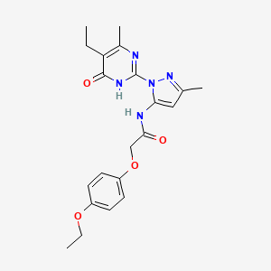 2-(4-ethoxyphenoxy)-N-(1-(5-ethyl-4-methyl-6-oxo-1,6-dihydropyrimidin-2-yl)-3-methyl-1H-pyrazol-5-yl)acetamide