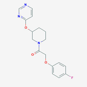 2-(4-Fluorophenoxy)-1-(3-(pyrimidin-4-yloxy)piperidin-1-yl)ethanone