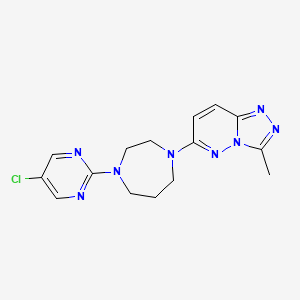 molecular formula C15H17ClN8 B2805531 6-[4-(5-Chloropyrimidin-2-yl)-1,4-diazepan-1-yl]-3-methyl-[1,2,4]triazolo[4,3-b]pyridazine CAS No. 2309732-35-0