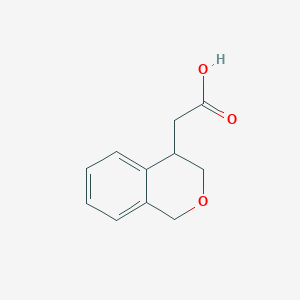 molecular formula C11H12O3 B2805532 3,4-Dihydro-1H-2-benzopyran-4-acetic acid CAS No. 245063-67-6