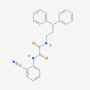 molecular formula C24H21N3O2 B2805534 N1-(2-cyanophenyl)-N2-(3,3-diphenylpropyl)oxalamide CAS No. 941998-66-9