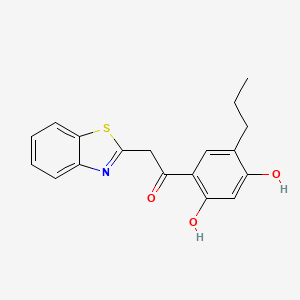 molecular formula C18H17NO3S B2805536 2-(Benzo[d]thiazol-2-yl)-1-(2,4-dihydroxy-5-propylphenyl)ethanone CAS No. 136506-90-6