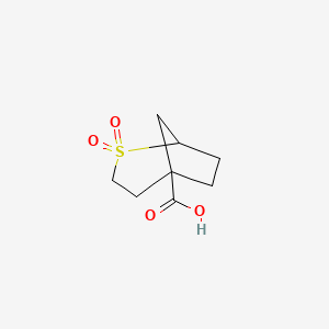 molecular formula C8H12O4S B2805537 2,2-Dioxo-2lambda6-thiabicyclo[3.2.1]octane-5-carboxylic acid CAS No. 2260930-73-0