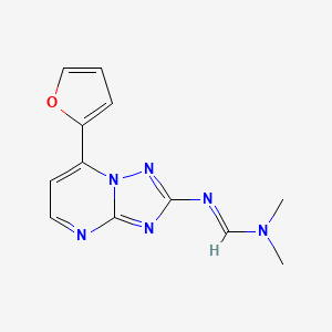 N'-[7-(furan-2-yl)-[1,2,4]triazolo[1,5-a]pyrimidin-2-yl]-N,N-dimethylmethanimidamide