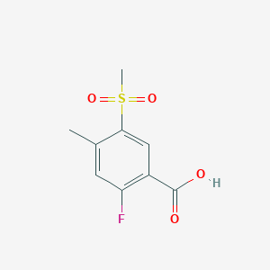 2-Fluoro-4-methyl-5-methylsulfonylbenzoic acid
