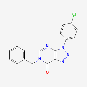 molecular formula C17H12ClN5O B2805547 6-苄基-3-(4-氯苯基)三唑并[4,5-d]嘧啶-7-酮 CAS No. 893913-72-9