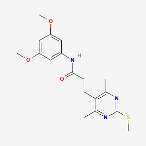 N-(3,5-dimethoxyphenyl)-3-(4,6-dimethyl-2-methylsulfanylpyrimidin-5-yl)propanamide