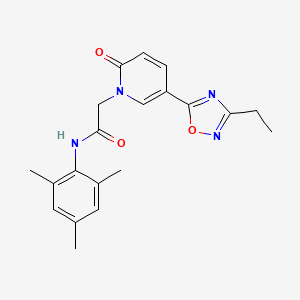 2-(5-(3-ethyl-1,2,4-oxadiazol-5-yl)-2-oxopyridin-1(2H)-yl)-N-mesitylacetamide