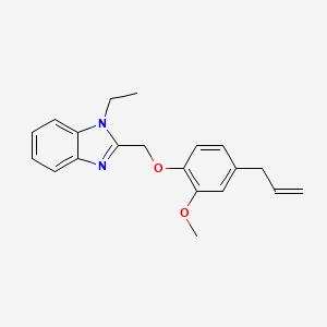molecular formula C20H22N2O2 B2805581 1-Ethyl-2-[(2-methoxy-4-prop-2-enylphenoxy)methyl]benzimidazole CAS No. 877291-00-4