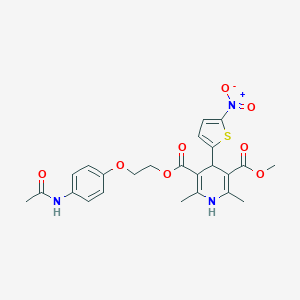 3-{2-[4-(Acetylamino)phenoxy]ethyl} 5-methyl 4-{5-nitro-2-thienyl}-2,6-dimethyl-1,4-dihydro-3,5-pyridinedicarboxylate