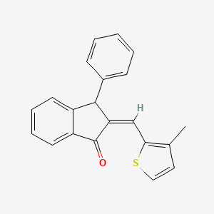 molecular formula C21H16OS B2805603 2-[(3-Methyl-2-thienyl)methylene]-3-phenyl-1-indanone CAS No. 337921-68-3
