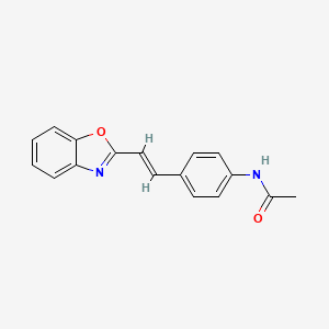 molecular formula C17H14N2O2 B2805605 N-{4-[(E)-2-(1,3-苯并噁唑-2-基)乙烯基]苯基}乙酰胺 CAS No. 3425-04-5