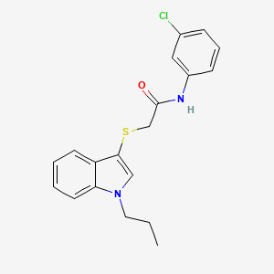 molecular formula C19H19ClN2OS B2805613 N-(3-chlorophenyl)-2-((1-propyl-1H-indol-3-yl)thio)acetamide CAS No. 919714-94-6
