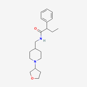 2-phenyl-N-((1-(tetrahydrofuran-3-yl)piperidin-4-yl)methyl)butanamide