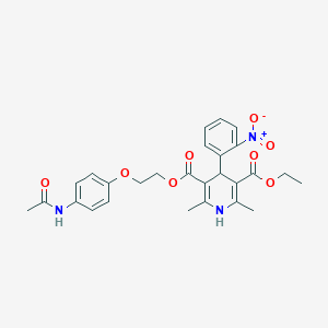 3-{2-[4-(Acetylamino)phenoxy]ethyl} 5-ethyl 4-{2-nitrophenyl}-2,6-dimethyl-1,4-dihydro-3,5-pyridinedicarboxylate