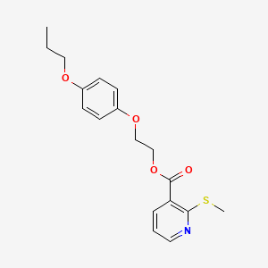 molecular formula C18H21NO4S B2805628 2-(4-Propoxyphenoxy)ethyl 2-(methylsulfanyl)pyridine-3-carboxylate CAS No. 893900-21-5