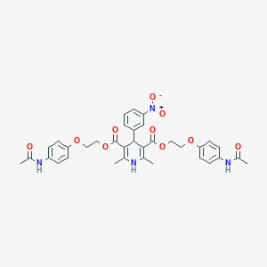 Bis{2-[4-(acetylamino)phenoxy]ethyl} 4-{3-nitrophenyl}-2,6-dimethyl-1,4-dihydro-3,5-pyridinedicarboxylate