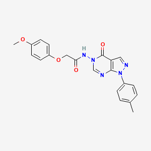 molecular formula C21H19N5O4 B2805648 2-(4-methoxyphenoxy)-N-(4-oxo-1-(p-tolyl)-1H-pyrazolo[3,4-d]pyrimidin-5(4H)-yl)acetamide CAS No. 899966-75-7