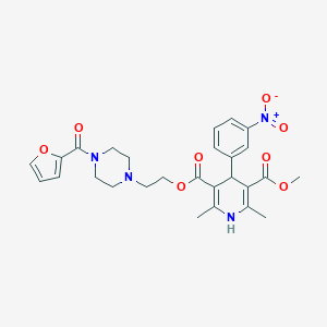 3-{2-[4-(2-Furoyl)-1-piperazinyl]ethyl} 5-methyl 4-{3-nitrophenyl}-2,6-dimethyl-1,4-dihydro-3,5-pyridinedicarboxylate