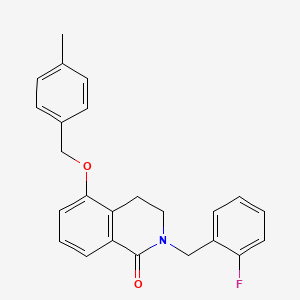 molecular formula C24H22FNO2 B2805651 2-(2-氟苯甲基)-5-((4-甲基苯甲基)氧)-3,4-二氢异喹啉-1(2H)-酮 CAS No. 850906-90-0
