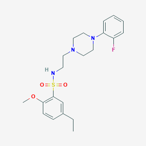 molecular formula C21H28FN3O3S B2805654 5-乙基-N-(2-(4-(2-氟苯基)哌嗪-1-基)乙基)-2-甲氧基苯磺酰胺 CAS No. 1049392-78-0