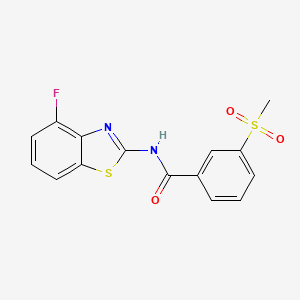 molecular formula C15H11FN2O3S2 B2805661 N-(4-fluorobenzo[d]thiazol-2-yl)-3-(methylsulfonyl)benzamide CAS No. 896298-39-8