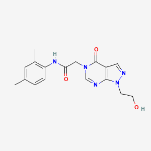molecular formula C17H19N5O3 B2805663 N-(2,4-dimethylphenyl)-2-[1-(2-hydroxyethyl)-4-oxopyrazolo[3,4-d]pyrimidin-5-yl]acetamide CAS No. 899742-58-6