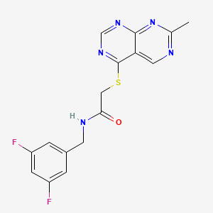 molecular formula C16H13F2N5OS B2805678 N-(3,5-二氟苯甲基)-2-((7-甲基嘧啶并[4,5-d]嘧啶-4-基)硫)乙酰胺 CAS No. 1286713-09-4