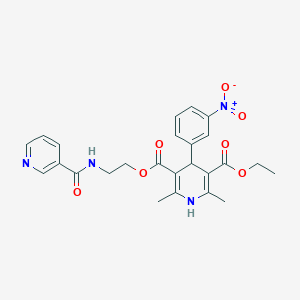 3-Ethyl 5-{2-[(3-pyridinylcarbonyl)amino]ethyl} 4-{3-nitrophenyl}-2,6-dimethyl-1,4-dihydro-3,5-pyridinedicarboxylate