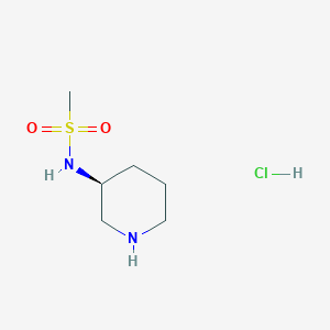molecular formula C6H15ClN2O2S B2805680 (S)-N-(Piperidin-3-yl)methanesulfonamide hydrochloride CAS No. 1349702-26-6
