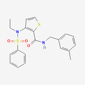 molecular formula C21H22N2O3S2 B2805681 3-(N-乙基苯基磺酰氨基)-N-(3-甲基苯甲基)噻吩-2-甲酰胺 CAS No. 1251673-77-4