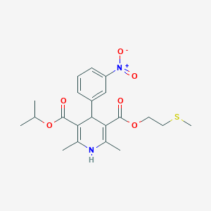 3-Isopropyl 5-[2-(methylsulfanyl)ethyl] 4-{3-nitrophenyl}-2,6-dimethyl-1,4-dihydro-3,5-pyridinedicarboxylate